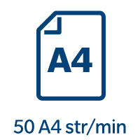 rýchlosť 50 čb strán A4/min