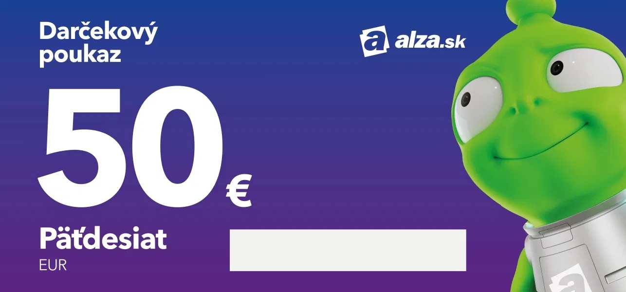 Elektronický darčekový poukaz Alza.sk na nákup tovaru v hodnote 50 €