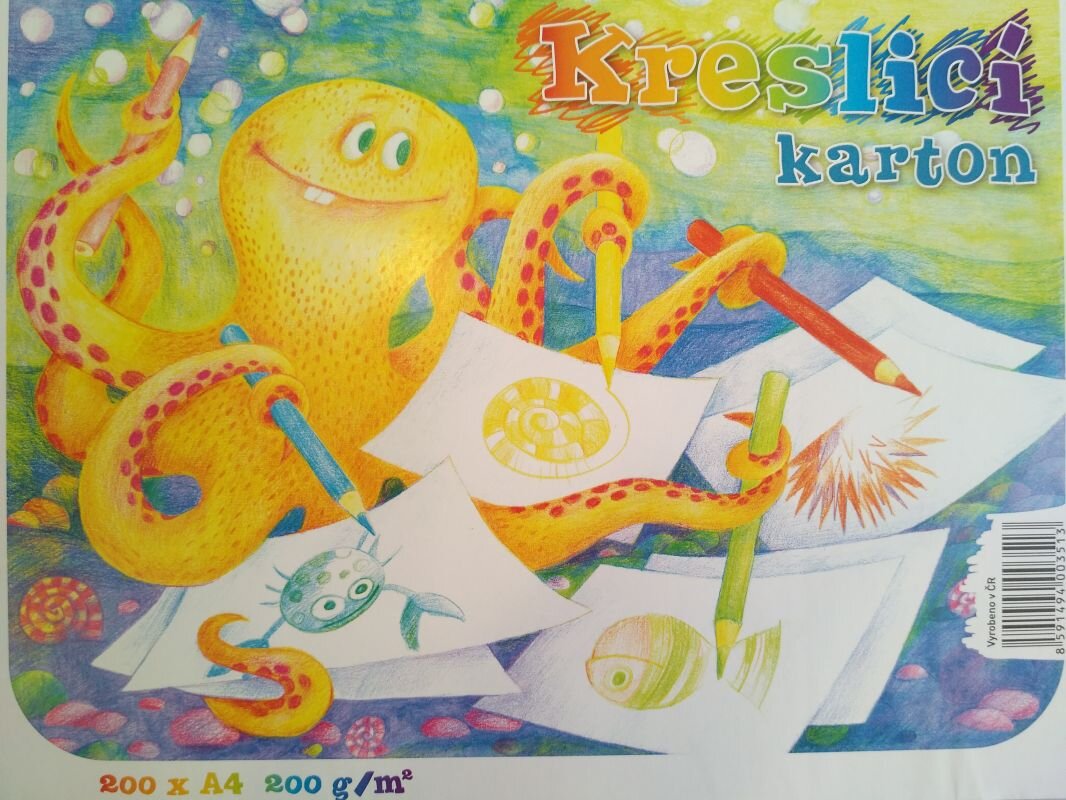 Kresliaci kartón 190 g A4, balenie 200 listov